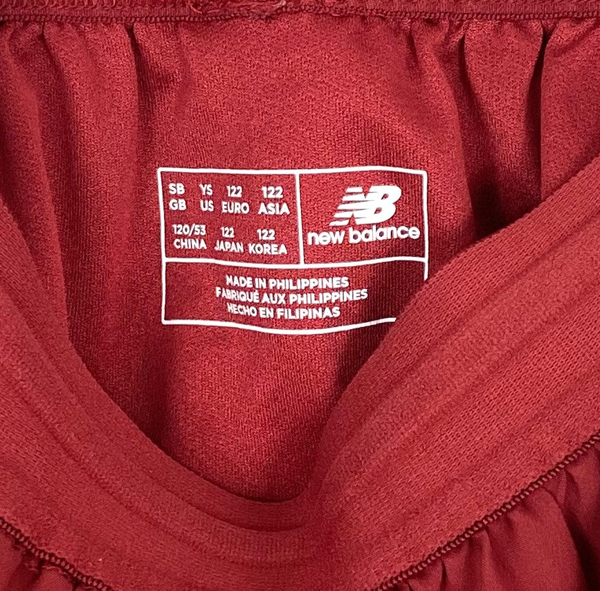 2017 2018 Liverpool New Balance Football Shorts Kids 7-8 Years