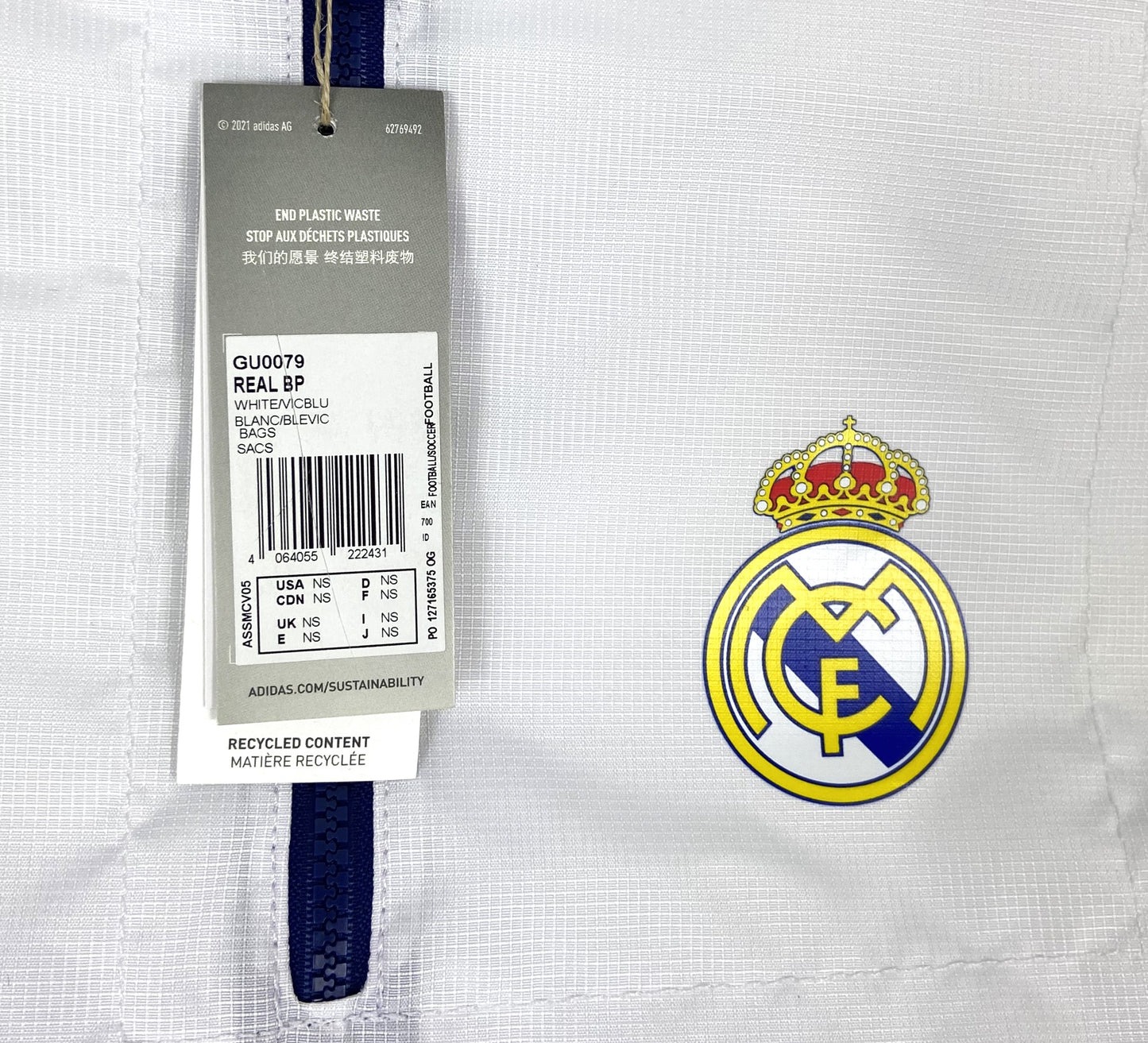 BNWT 2021 2022 Real Madrid Adidas Football Backpack