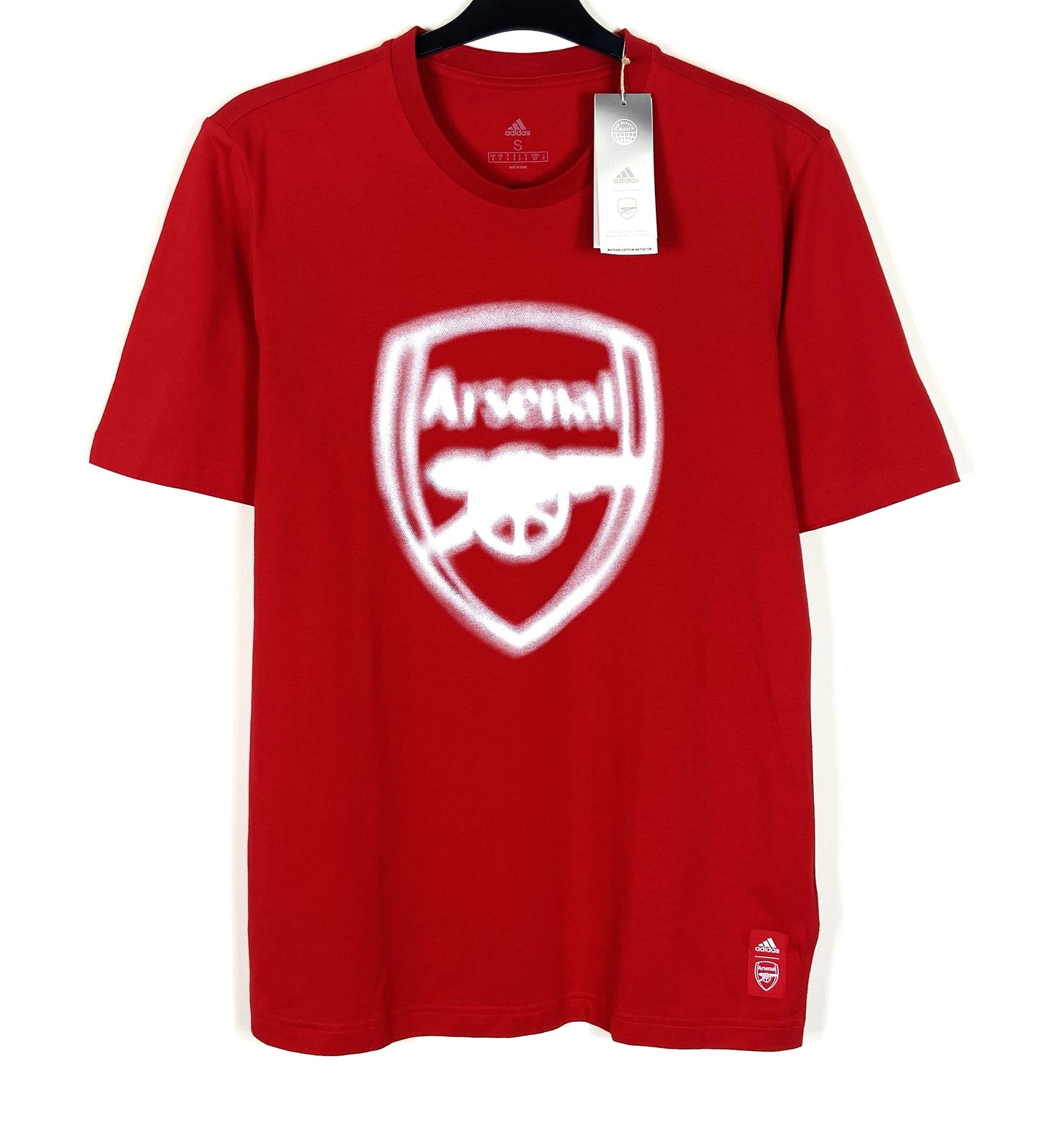 BNWT 2021 2022 Arsenal Adidas Blurred Logo Football TEE Men's Sizes