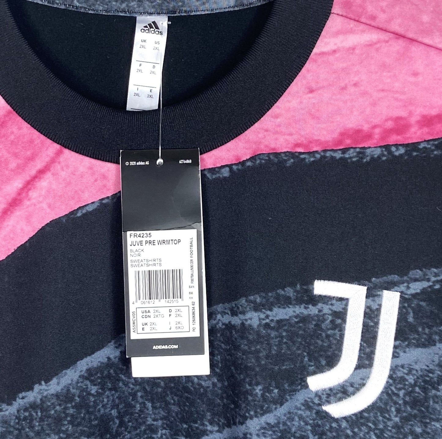 BNWT 2020 2021 Juventus Adidas Pre Match Warm up Top Men's XXL