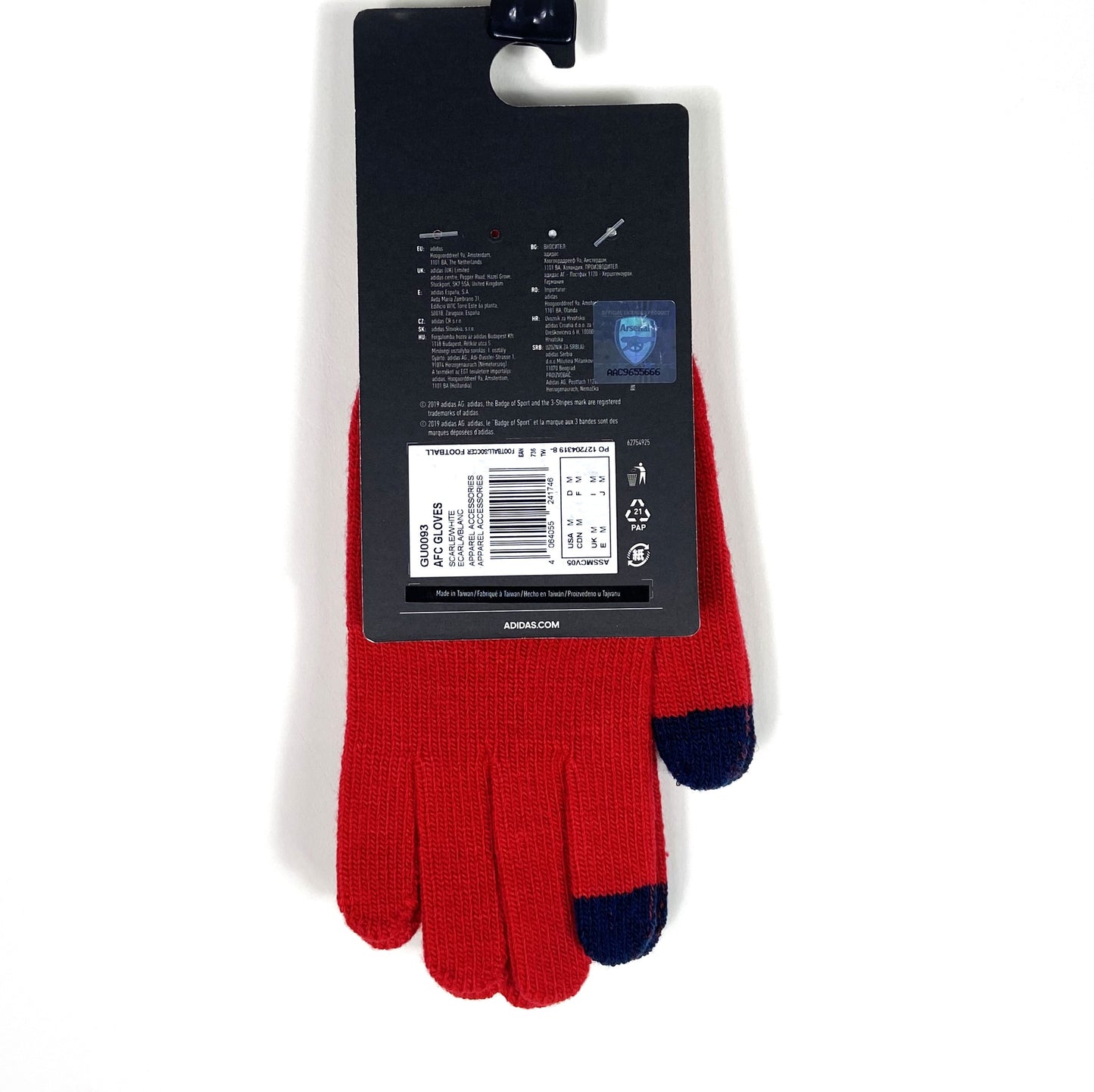 BNWT 2021 2022 Arsenal Adidas Winter Warm Gloves Medium