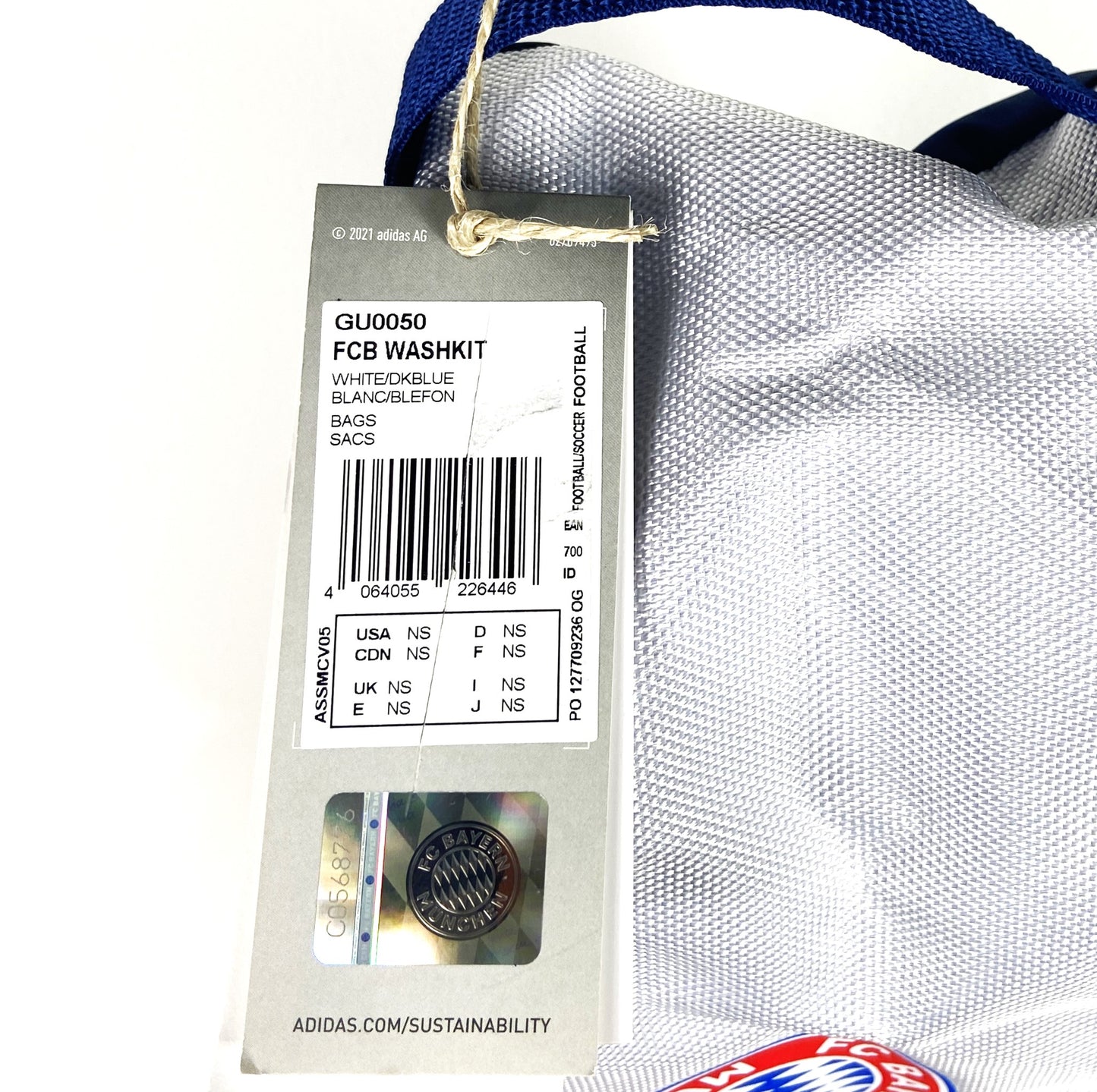 BNWT 2021 2022 Bayern Munich Adidas Football Wash Bag