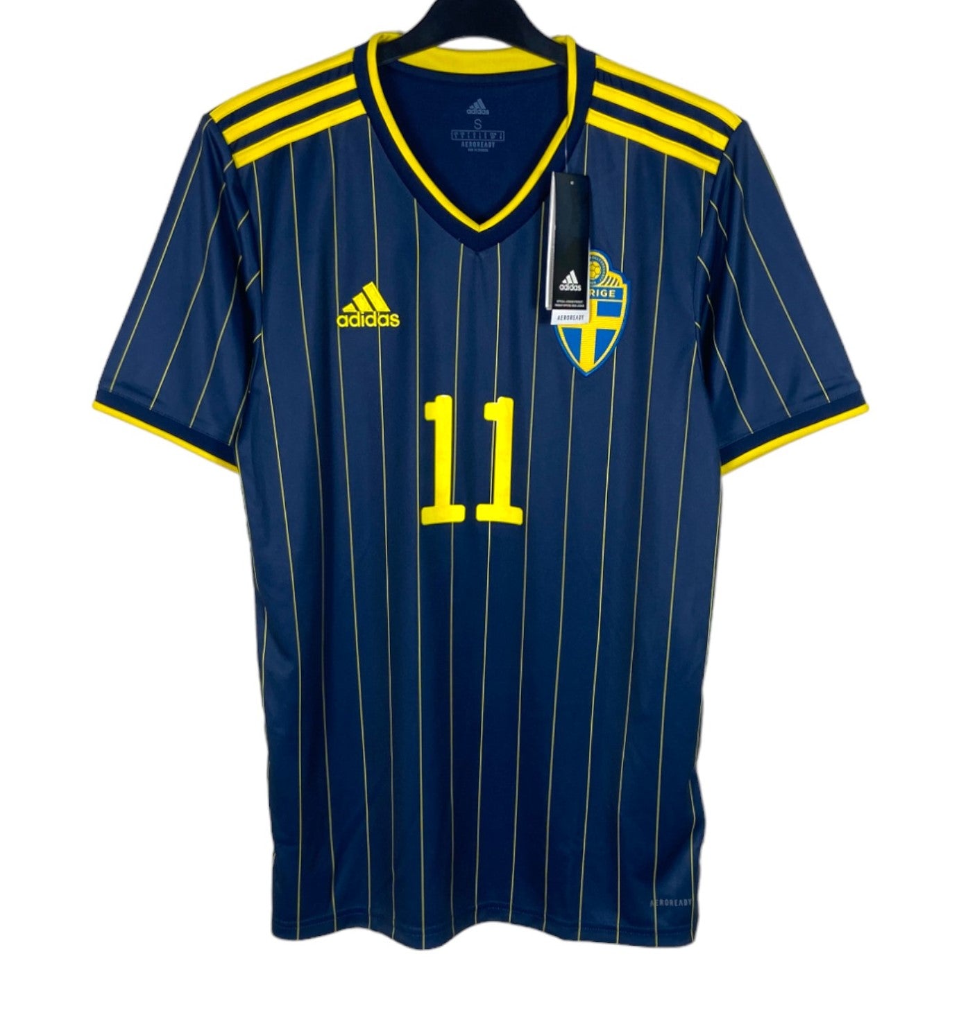 BNWT 2020 2021 Sweden Adidas Away Football Shirt ISAK 11 Men's Small