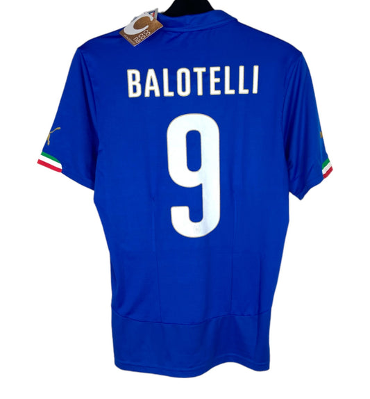 BNWT 2014 2015 Italy Puma Home Player Issue Football Shirt BALOTELLI 9 Men's Medium