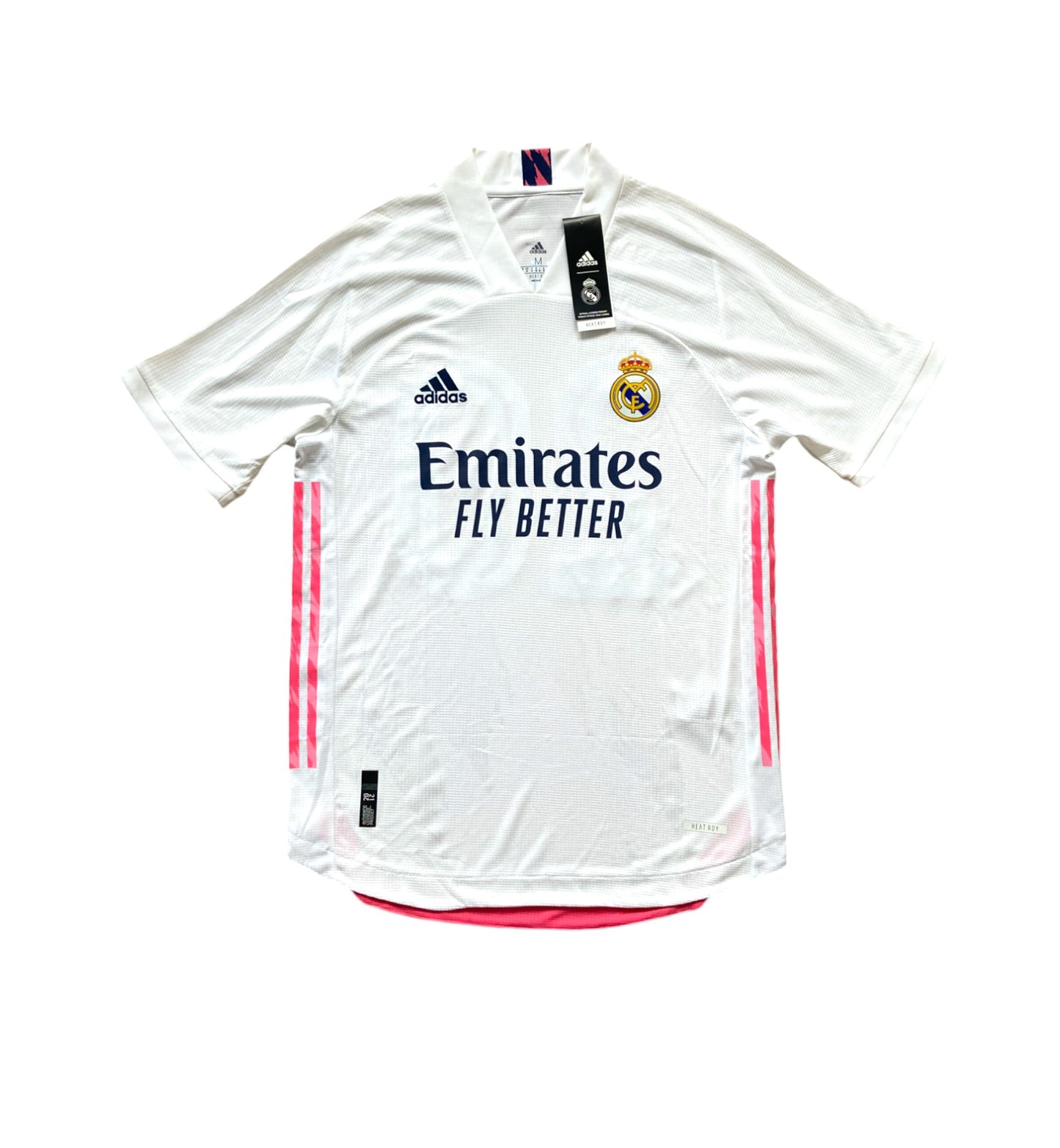 BNWT 2020 2021 Real Madrid Adidas Home Player Issue Football Shirt VINI JR 20 Men's Medium