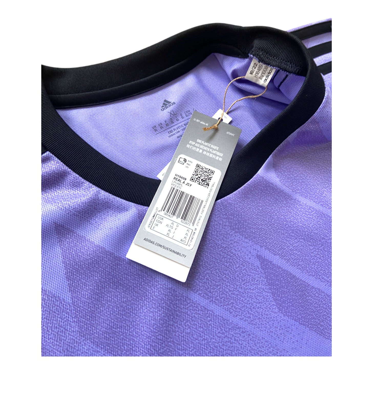 BNWT 2022 2023 Real Madrid Adidas Away Football Shirt RODRYGO 21 Men's XL