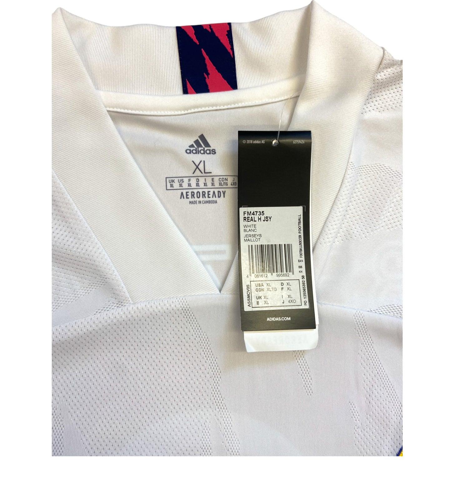 BNWT 2020 2021 Real Madrid Adidas Home Football Shirt BENZEMA 9 Men's XL