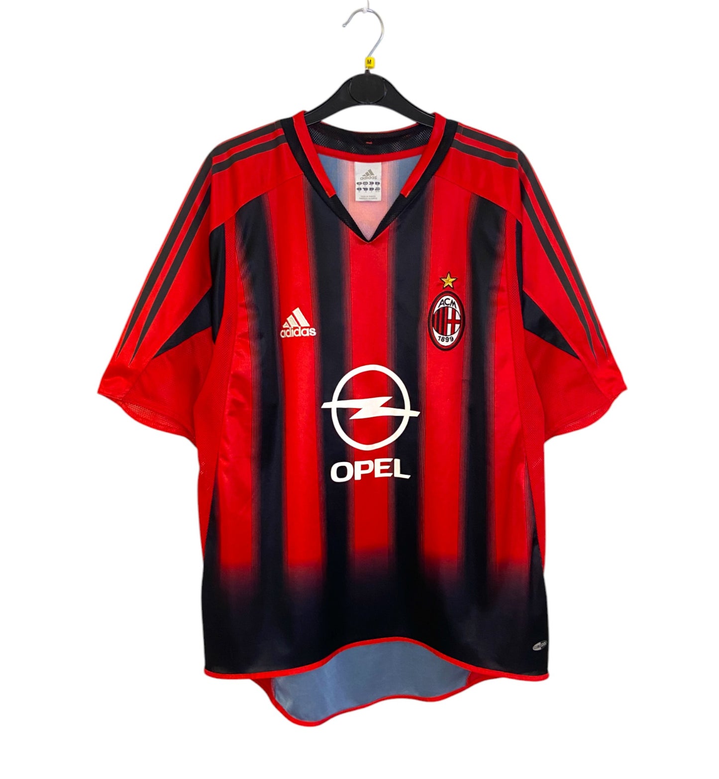 2004 2005 AC Milan Adidas Home Football Shirt KAKA 22 Men's Medium