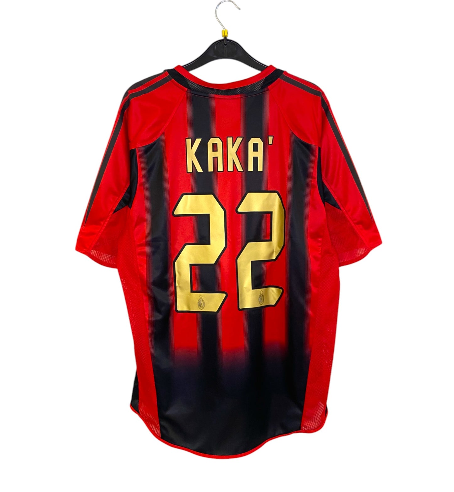 2004 2005 AC Milan Adidas Home Football Shirt KAKA 22 Men's Medium