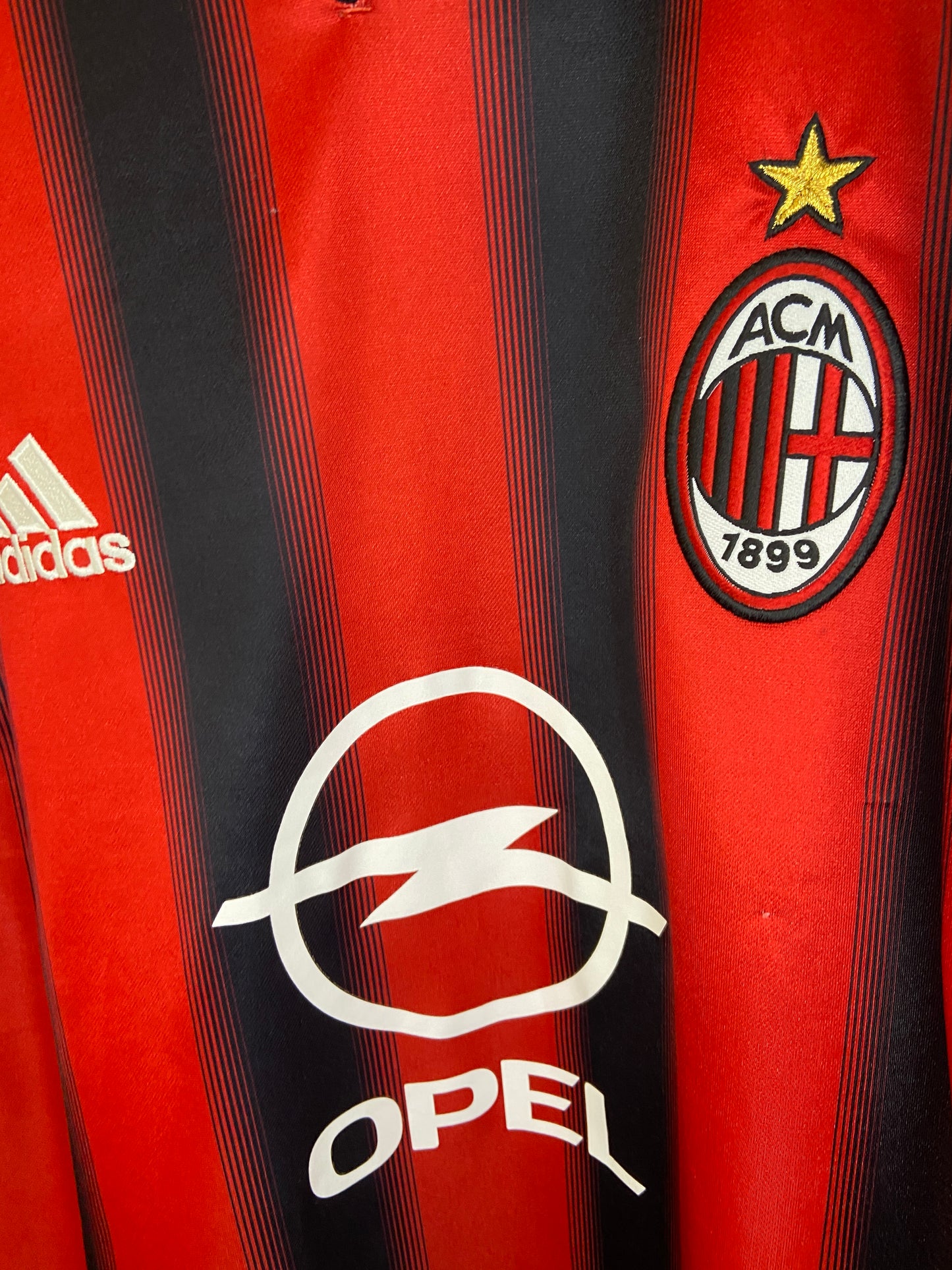 2004 2005 AC Milan Adidas Home Football Shirt KAKA 22 Men's Medium