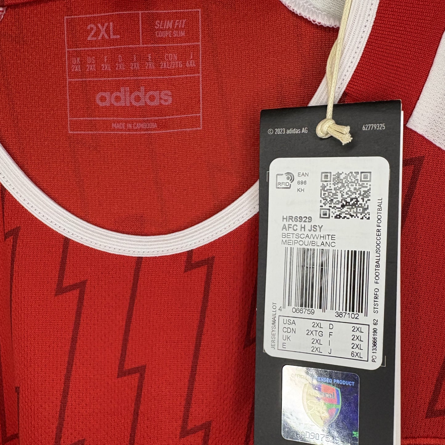 BNWT 2023 2024 Arsenal Adidas Home Football Shirt SAKA 7 Men's XXL