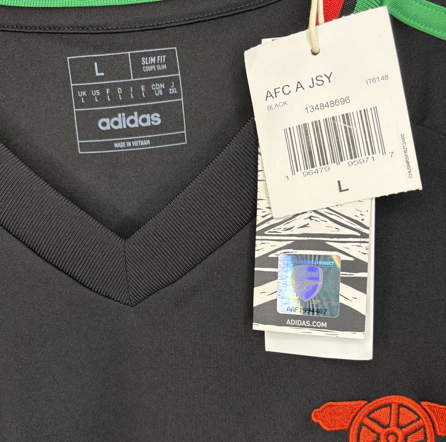 BNWT 2024 2025 Arsenal Adidas Away UCL Football Shirt SAKA 7 Men's Large