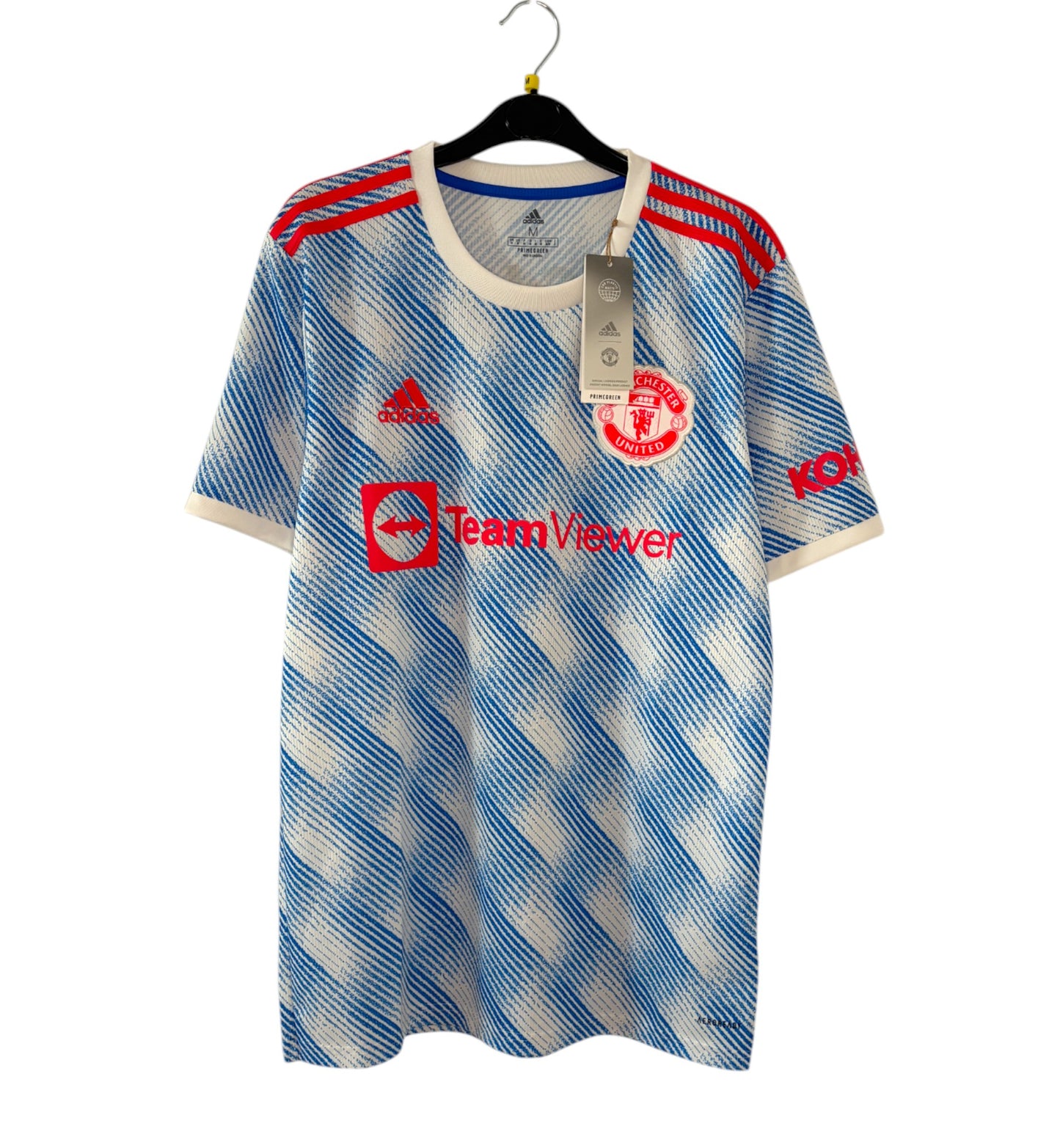 BNWT 2021 2022 Manchester United Adidas Away Football Shirt MAGUIRE 5 Men's Medium