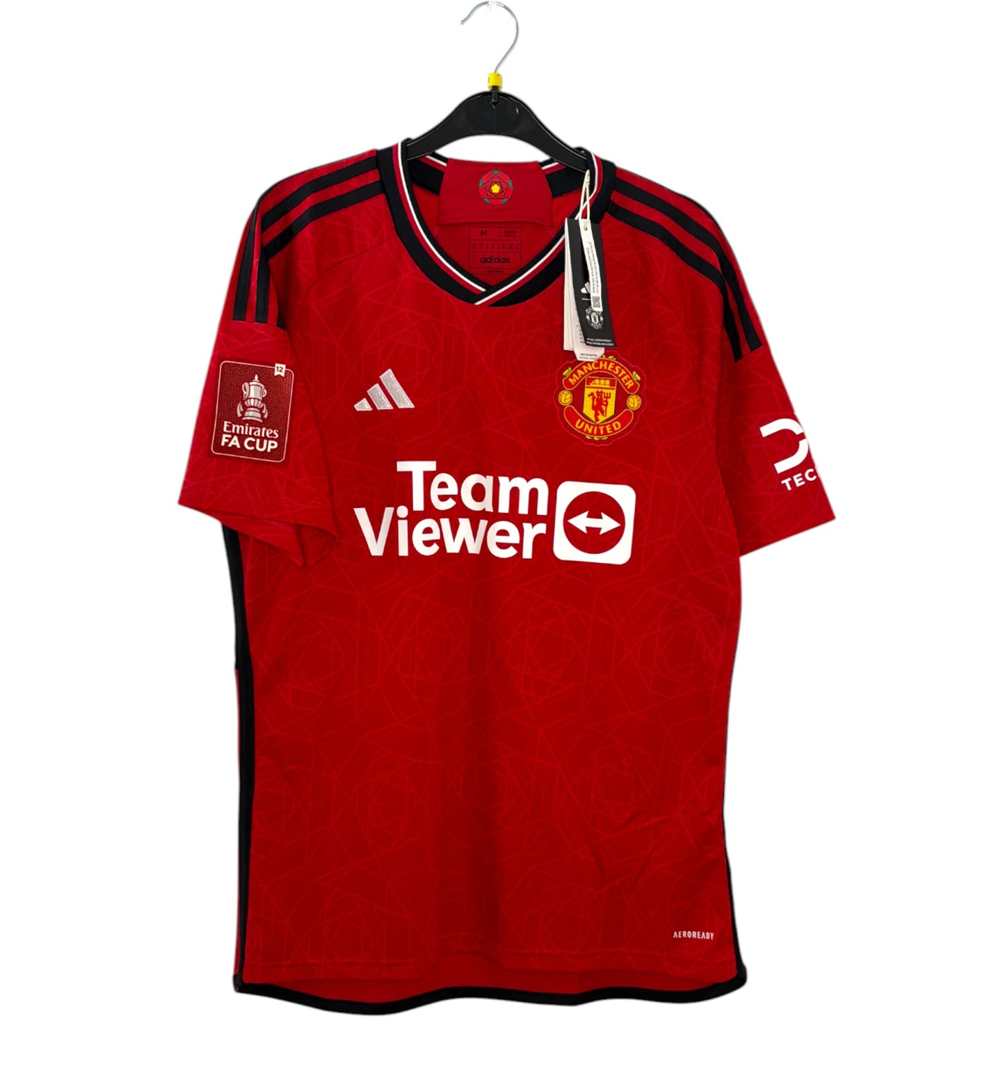 BNWT 2023 2024 Manchester United Adidas Home FA CUP Shirt B. FERNANDEZ 8 Men's Medium
