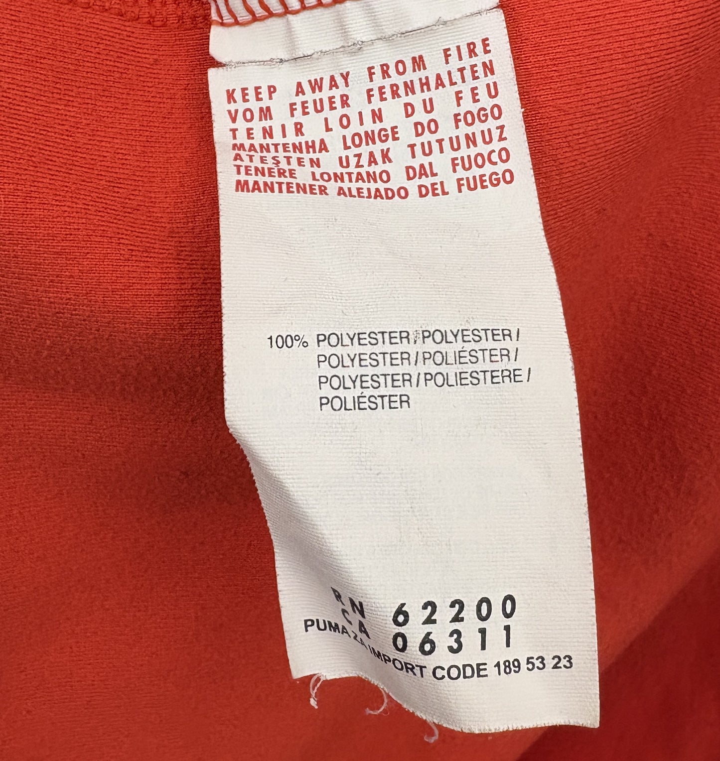 2014 2015 Arsenal Puma Warm Up Football 1/4 Zip Top Men's Medium