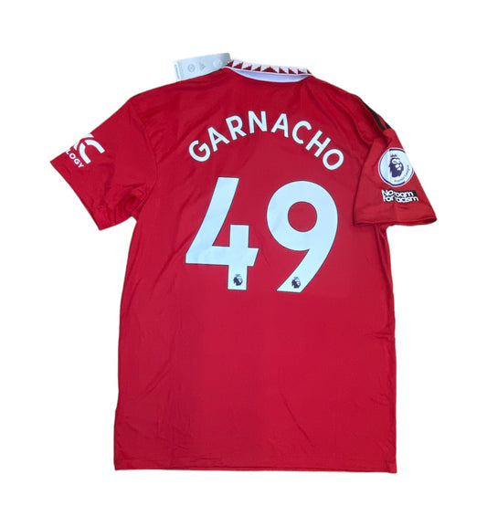 BNWT 2022 2023 Manchester United Adidas Home Shirt GARNACHO 49 Men's Large