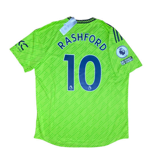 BNWT 2022 2023 Manchester United Adidas 3rd Player Issue Shirt RASHFORD 10 Men's XL