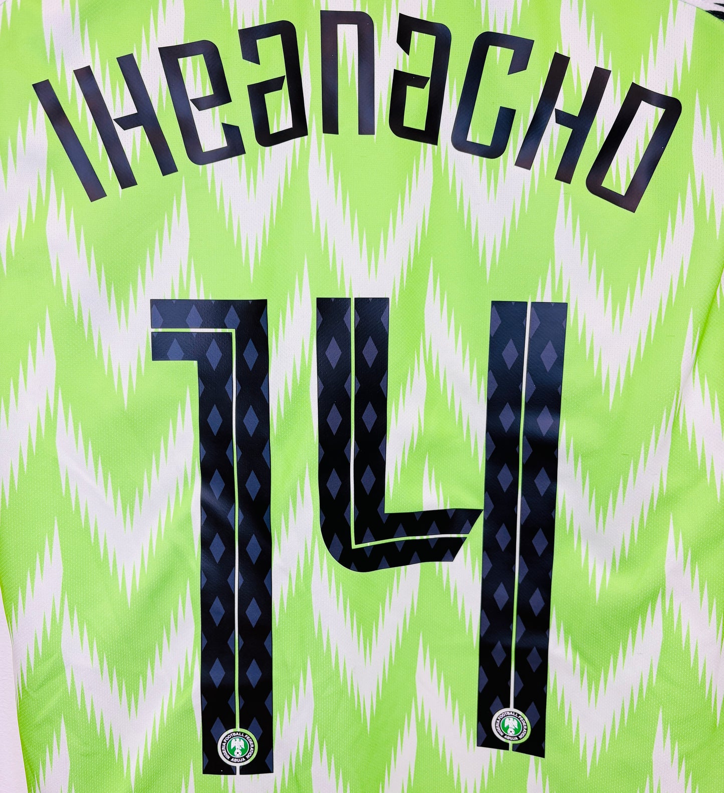 2018 2019 Nigeria Nike Home Football Shirt IHEANACHO 14 Men's Large