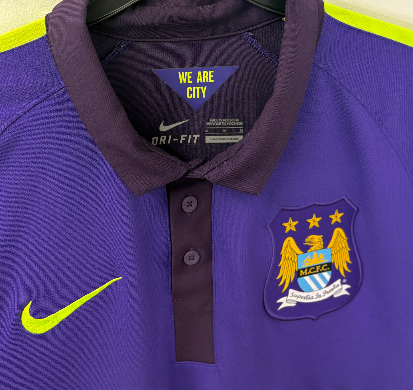 2014 2015 Manchester City Nike 3rd Football Shirt KUN AGUERO 16 Men's Medium