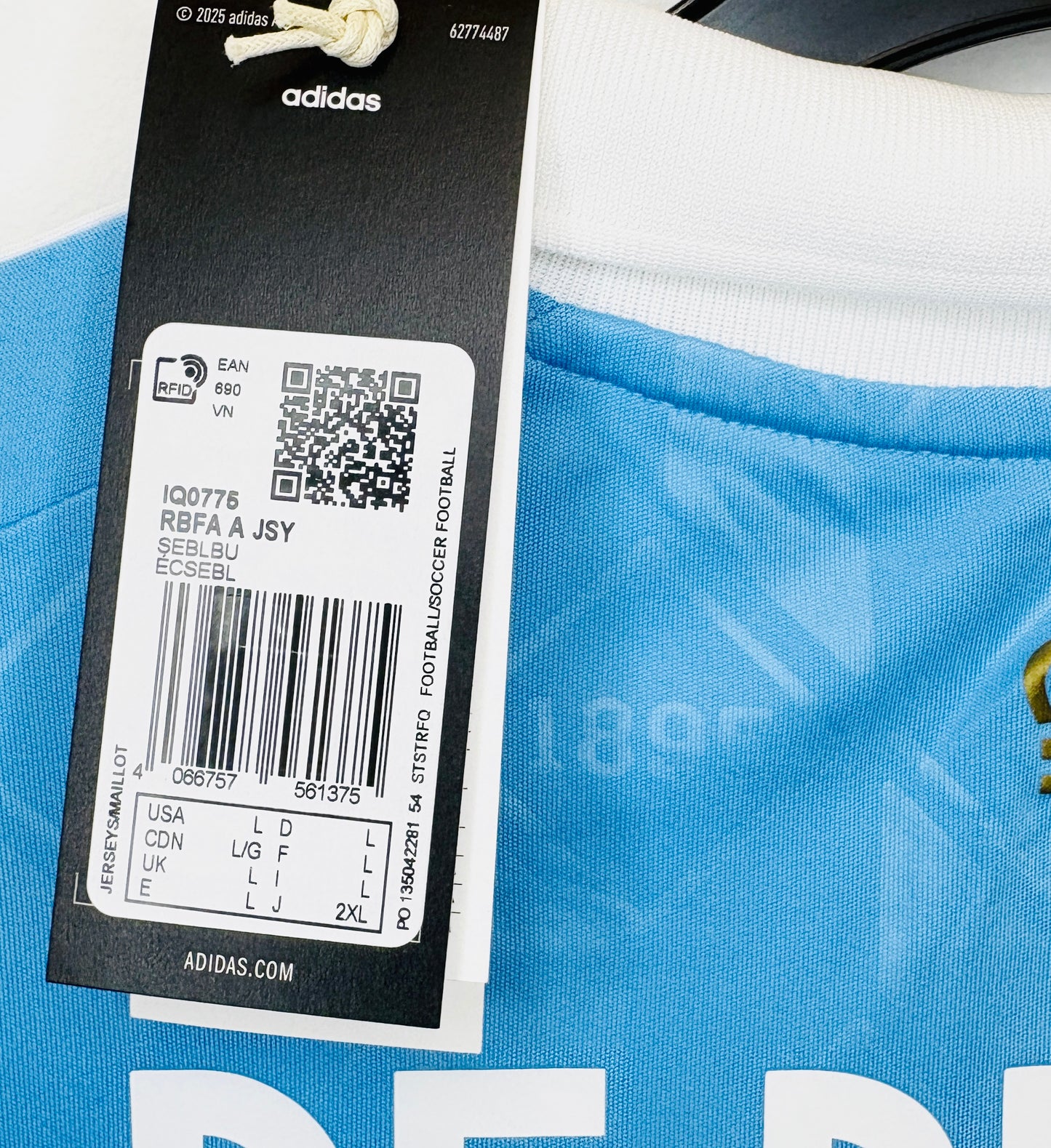 BNWT 2024 2025 Belgium Adidas Away Football Shirt DE BRUYNE 7 Men's Large