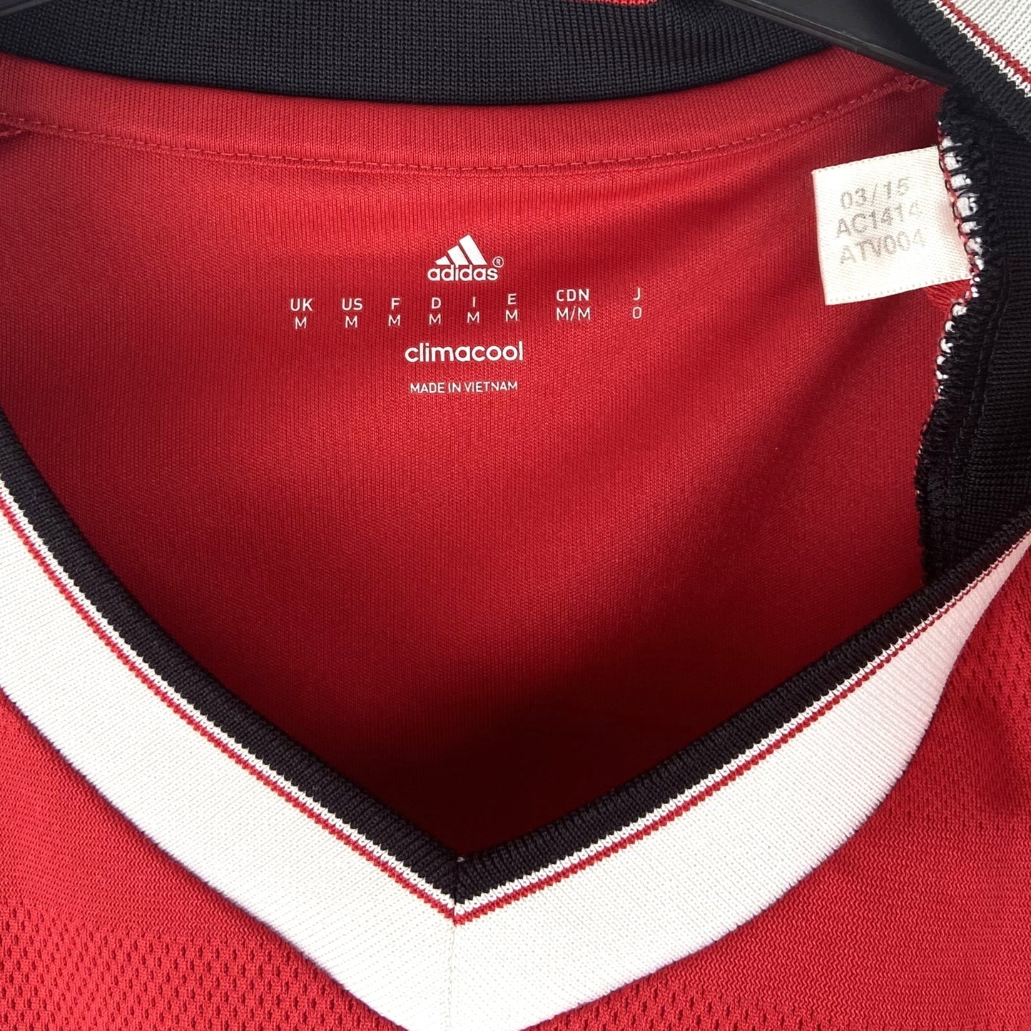 2015 2016 Manchester United Adidas Home Football Shirt Men's Medium