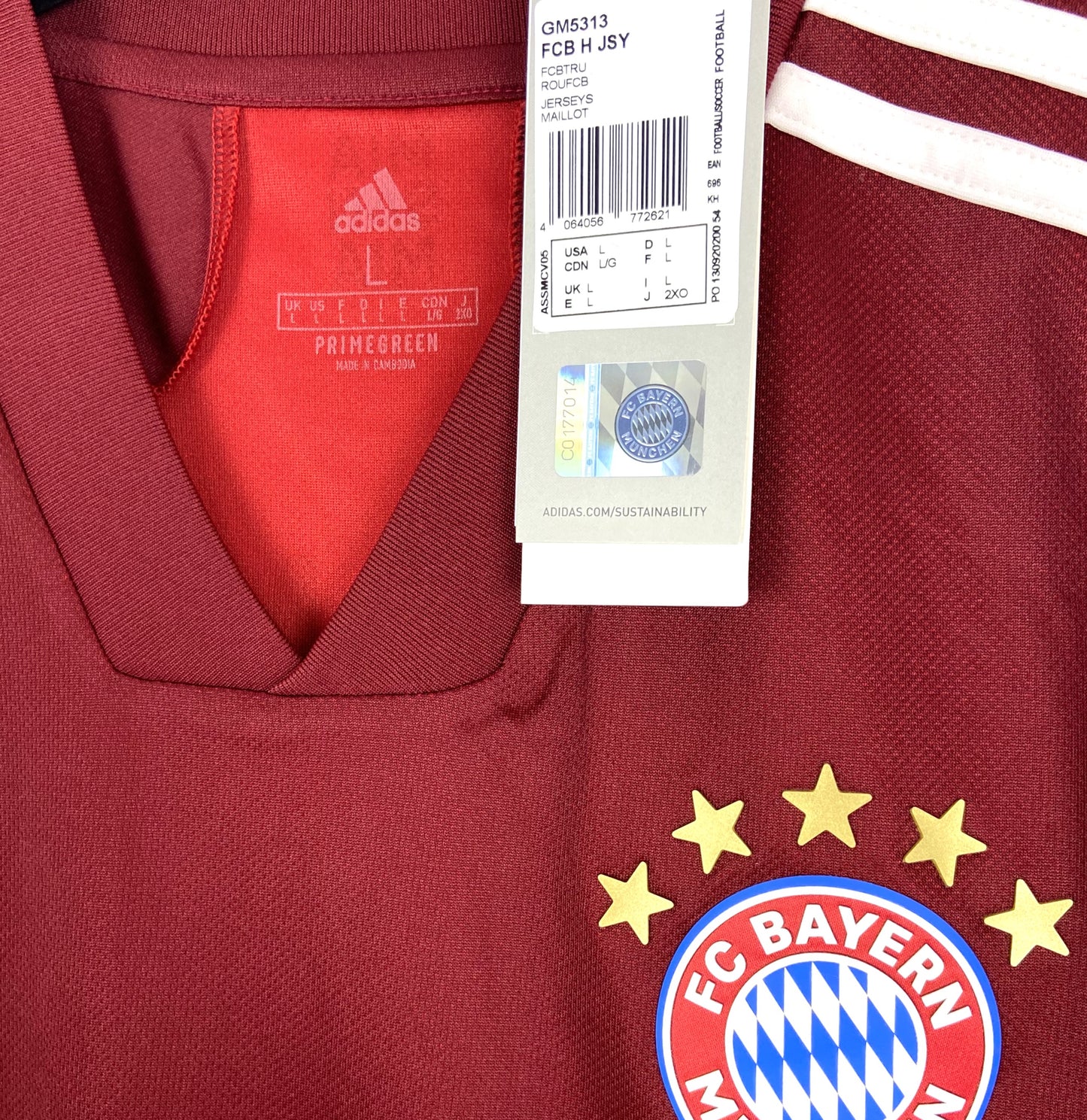 BNWT 2021 2022 Bayern Munich Adidas Home Football Shirt Men's XL