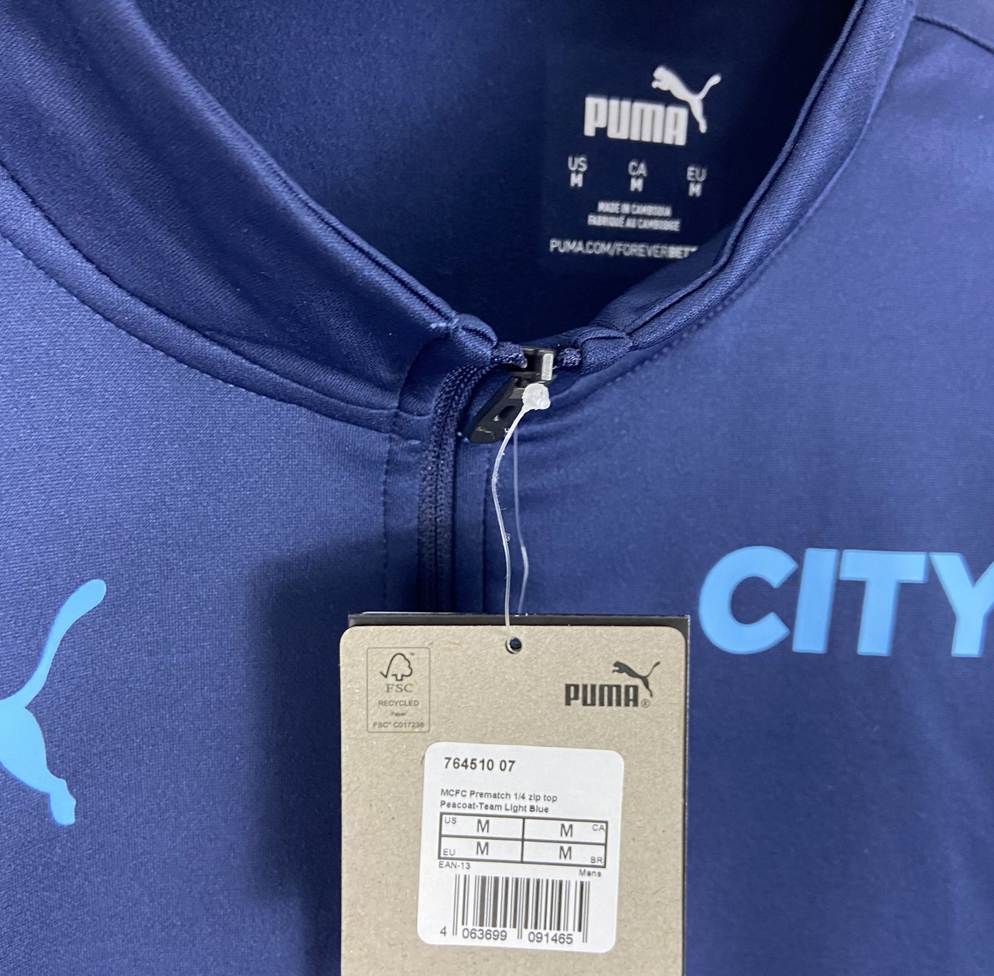 BNWT 2021 2022 Manchester City Puma Pre-match Football Top Men's Medium