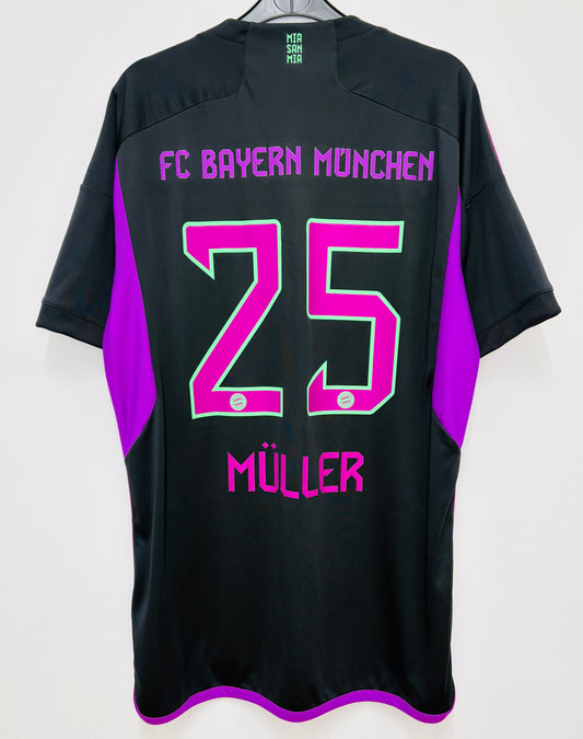 2023 2024 Bayern Munich Adidas Away Football Shirt MULLER 25 Men's Large