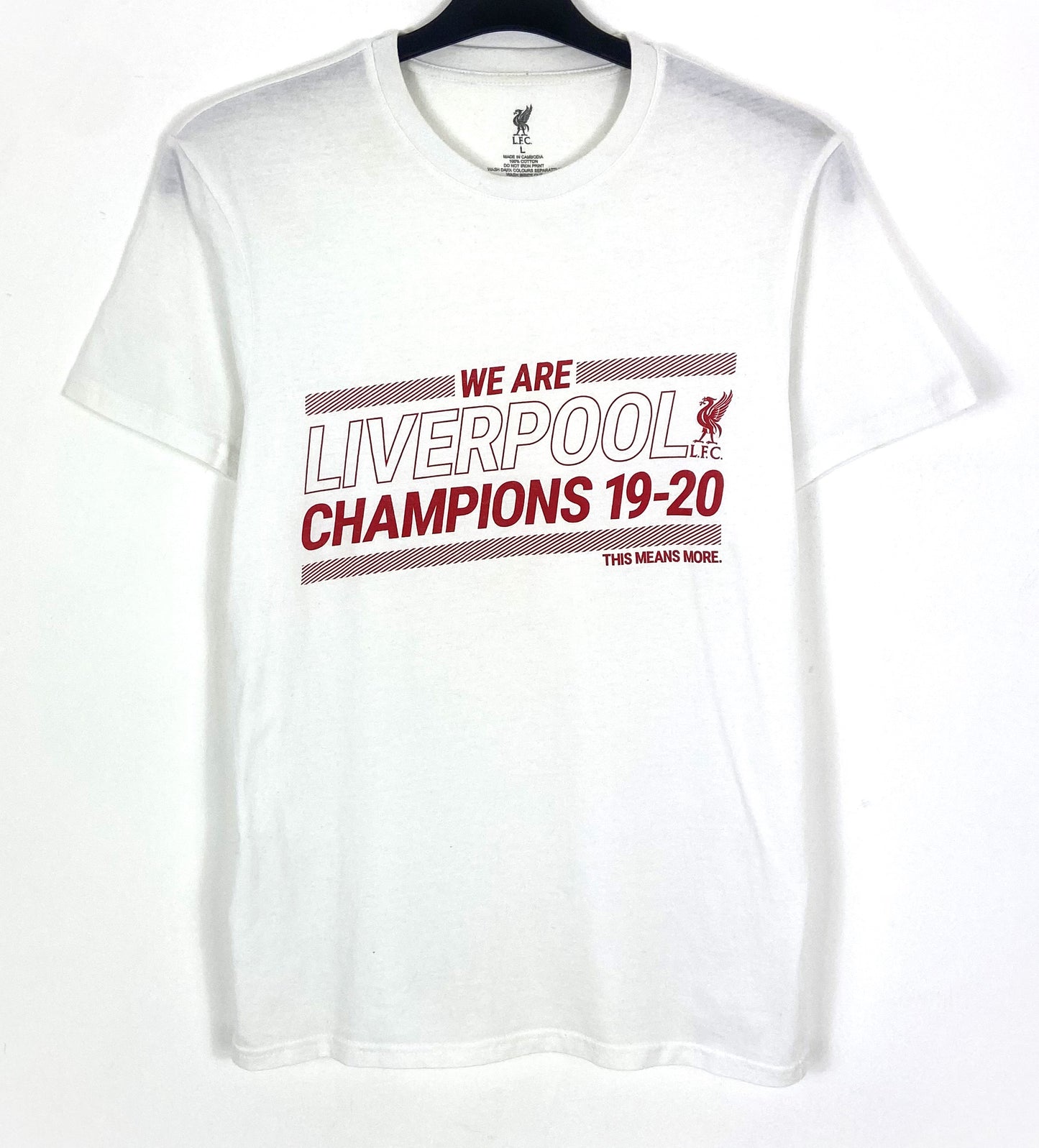 2019 2020 Liverpool Champions Football TEE Men's Large