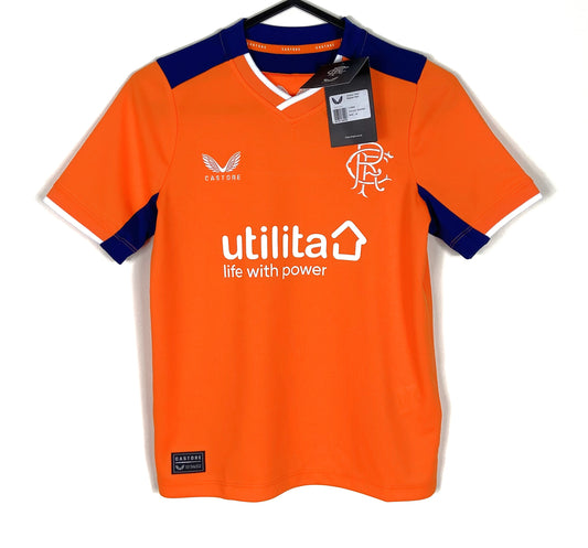 BNWT 2022 2023 Rangers Castore Third Football Shirt Kids Sizes