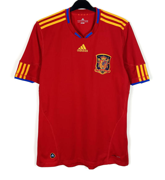2009 2010 Spain Adidas Home Football Shirt Men's Medium