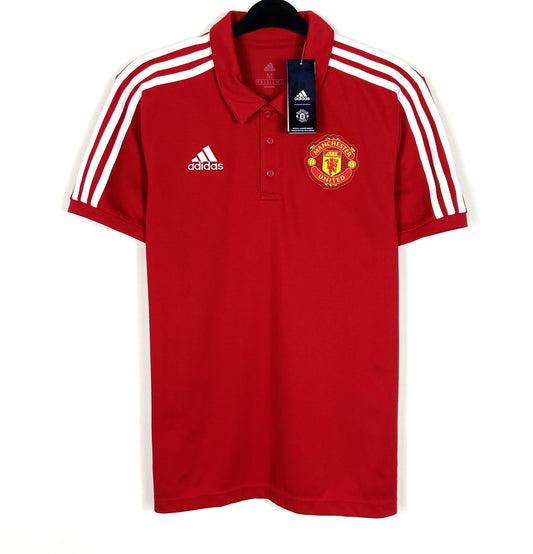 BNWT 2020 2021 Manchester United Adidas 3S Football Polo Shirt Men's Medium