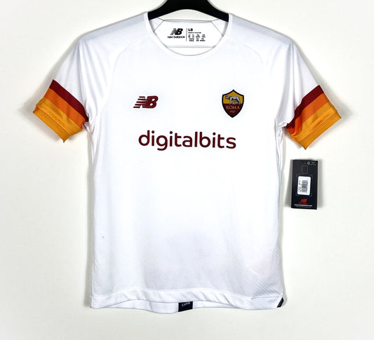 BNWT 2021 2022 AS Roma New Balance Away Football Shirt Kids 11-12 Years