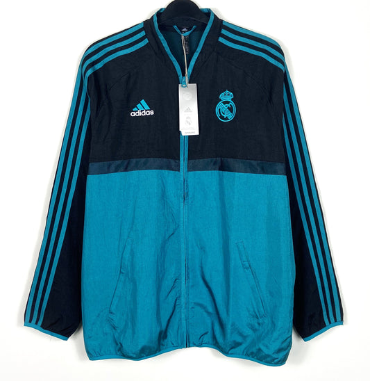 BNWT 2021 2022 Real Madrid Adidas Icons Woven Football Jacket Men's Large