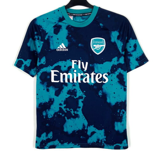 2019 2020 Arsenal Adidas Pre-match Football Shirt Kids 13-14 Years
