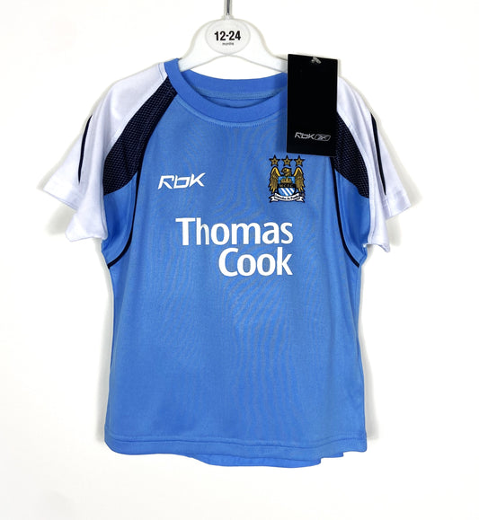 BNWT 2006 2007 Manchester City Le Coq Sportif Home Football Kit Kids 1-2 Years