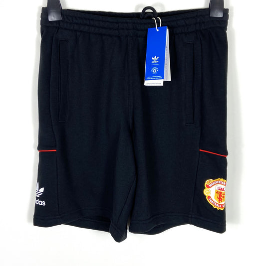 BNWT 2022 2023 Manchester United Adidas French Terry Football Shorts Mens XS
