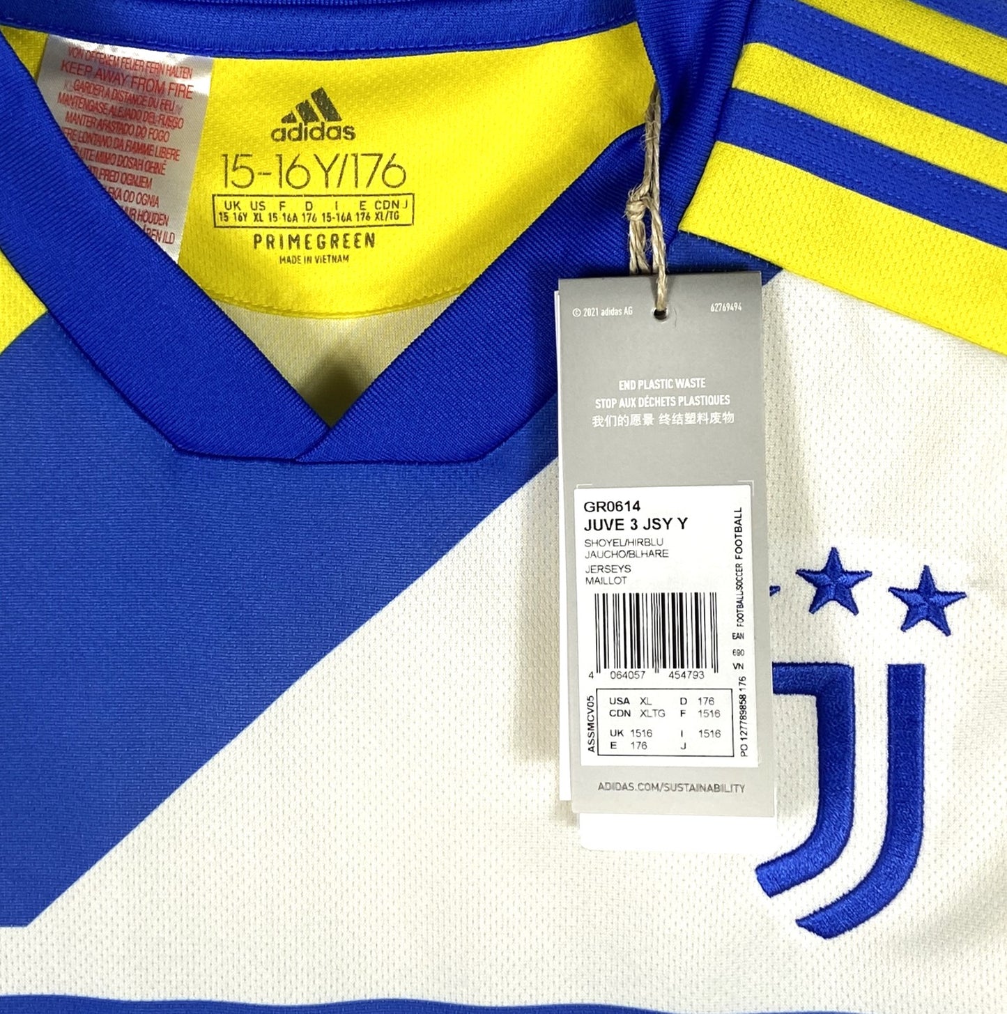 BNWT 2021 2022 Juventus Adidas Third Football Shirt Kids 15-16 Years