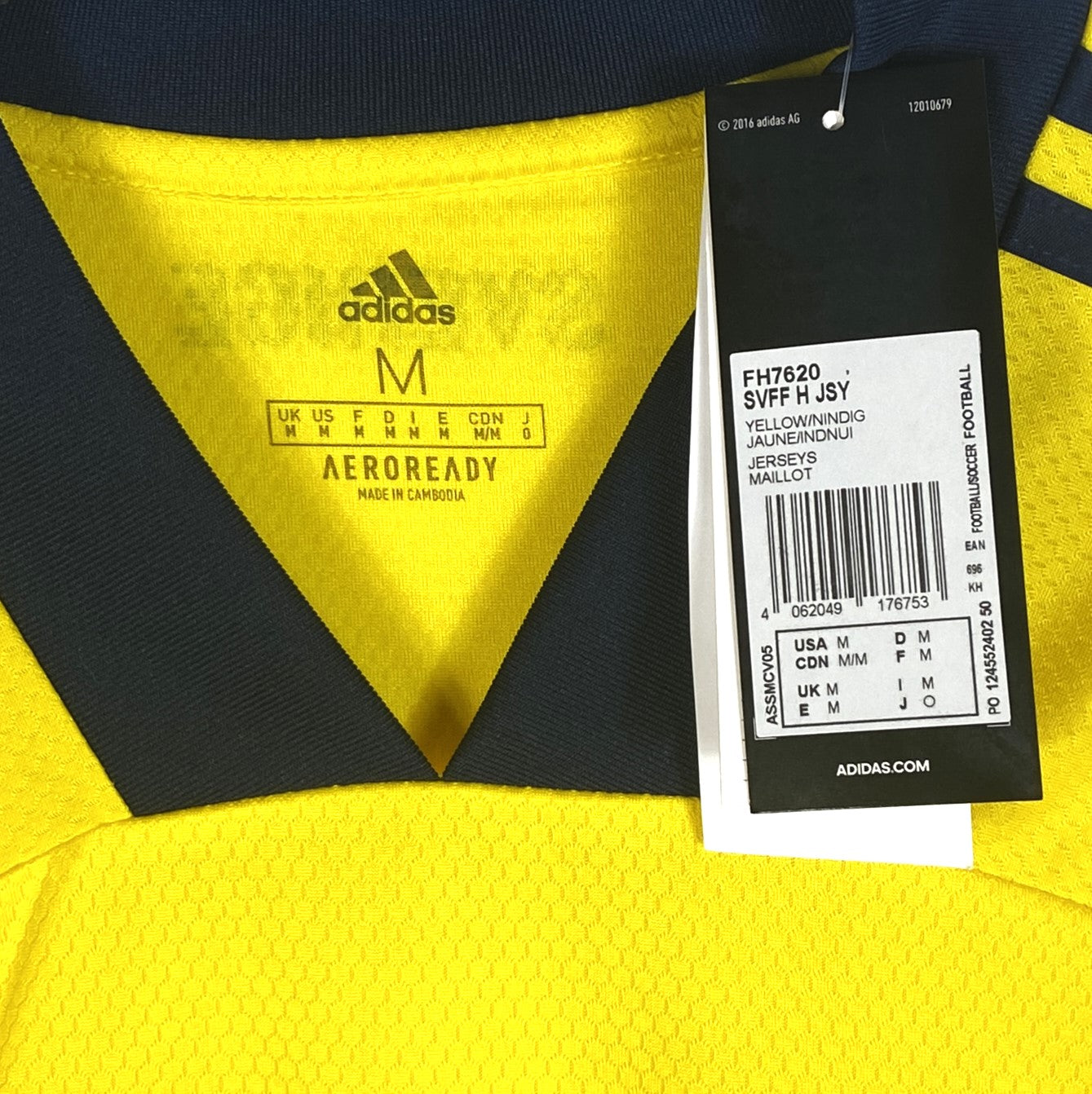 BNWT 2020 2021 Sweden Adidas Home Football Shirt Men's Sizes