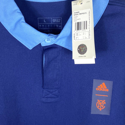 BNWT 2022 2023 New York City FC Adidas Travel Football Polo Shirt Men's Large