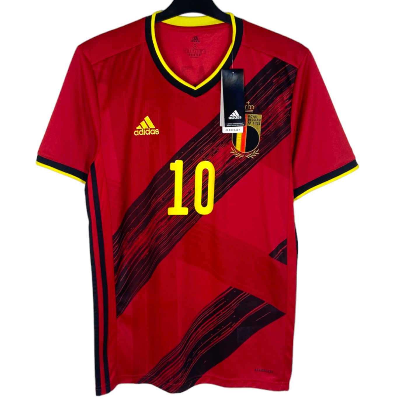 BNWT 2020 2021 Belgium Adidas Home Football Shirt HAZARD 10 Men's Small