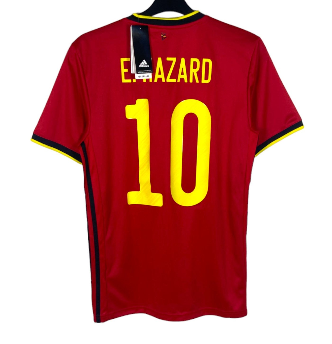 BNWT 2020 2021 Belgium Adidas Home Football Shirt HAZARD 10 Men's Small