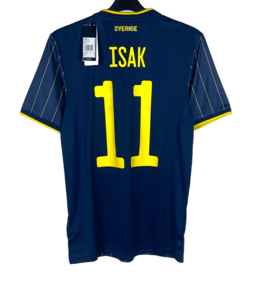 BNWT 2020 2021 Sweden Adidas Away Football Shirt ISAK 11 Men's Small