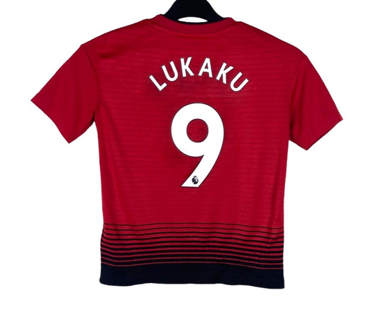 2018 2019 Manchester United Adidas Home Football Shirt LUKAKU 9 Kids 9-10 years