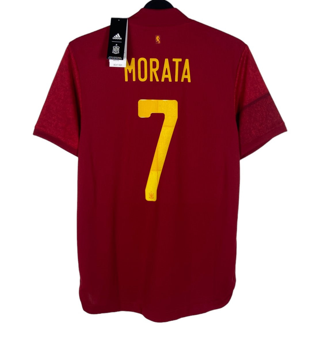 BNWT 2020 2021 Spain Adidas Home Player Issue Football Shirt MORATA 7 Men's Medium