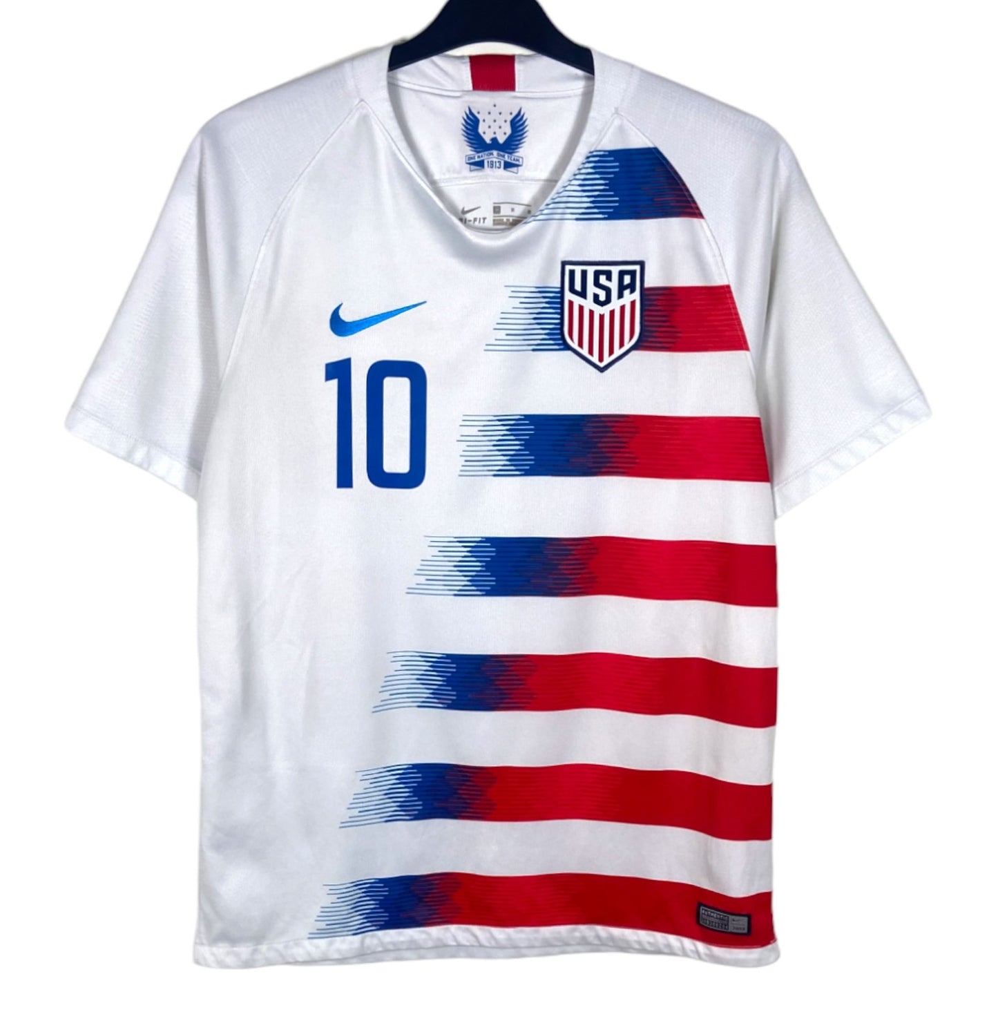 2018 2019 USA Nike Home Football Shirt PULISIC 10 Men's Medium