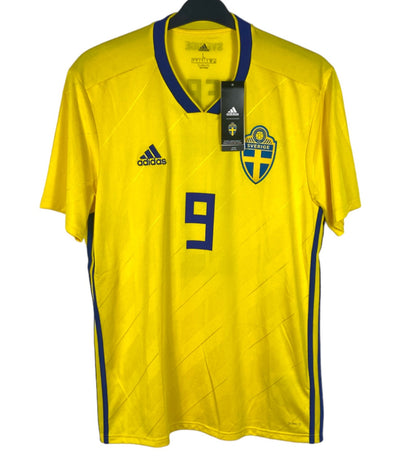 BNWT 2018 2019 Sweden Adidas Home Football Shirt BERG 9 Men's Large