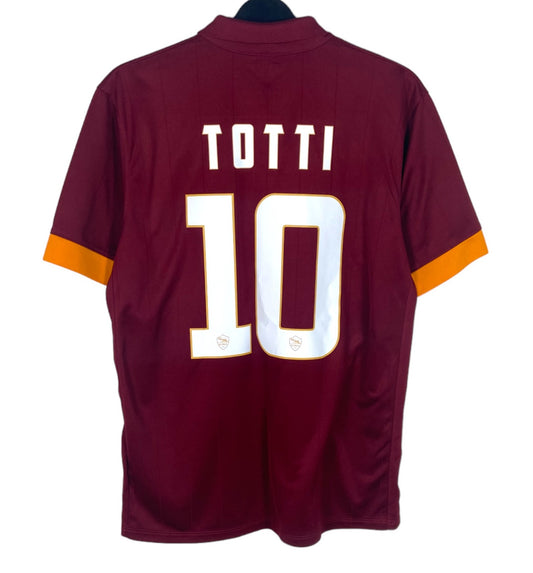 2014 2015 AS Roma Nike Home Football Shirt Men's Medium