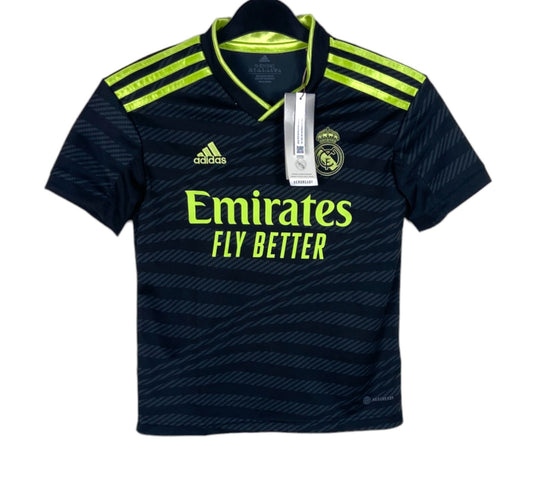 BNWT 2022 2023 Real Madrid Adidas Third Football Shirt Kids 9-10 Years