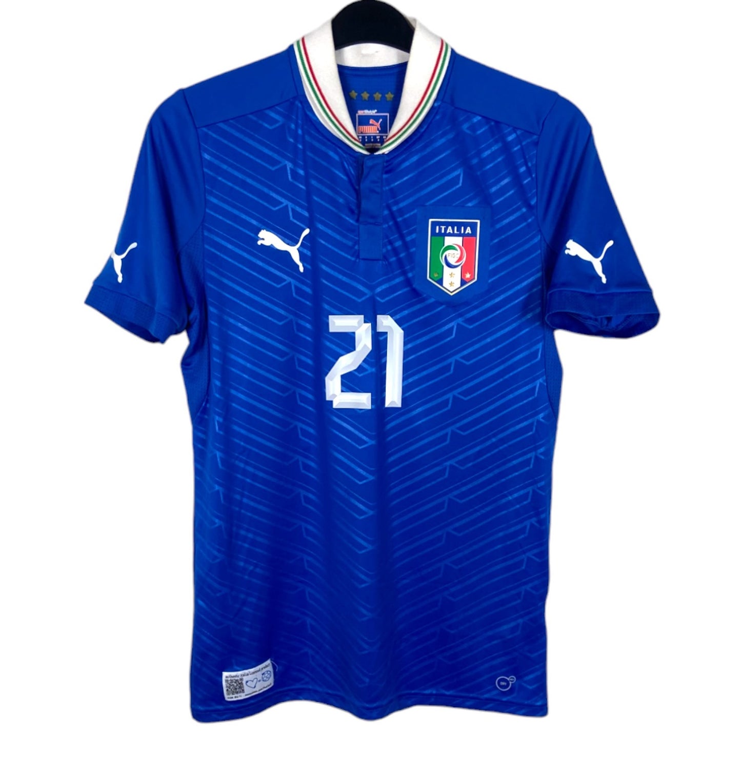 2012 2013 Italy Puma Home Football Shirt PIRLO 21 Men's Small